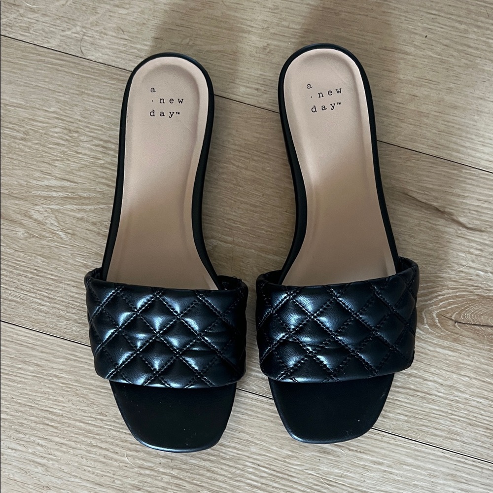 Quilted Slide Sandals